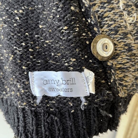 Amy Brill Lagenlook Patchwork Knit Cardigan Jacket – Handcrafted USA, One Size - Picture 2 of 10